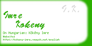 imre kokeny business card