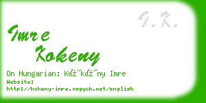 imre kokeny business card